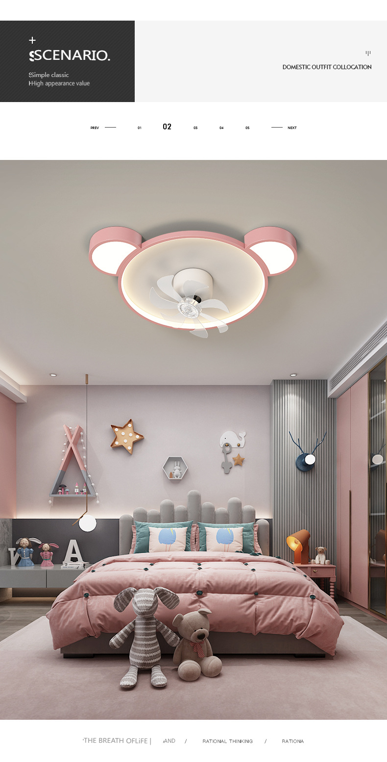 Low profile ceiling fan