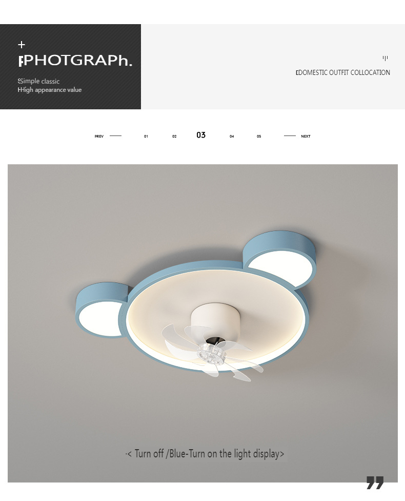 Low profile ceiling fan