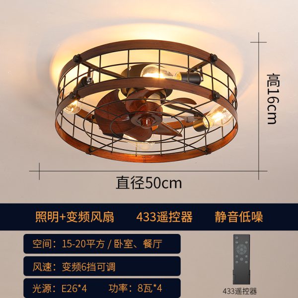 Iron ceiling fan light