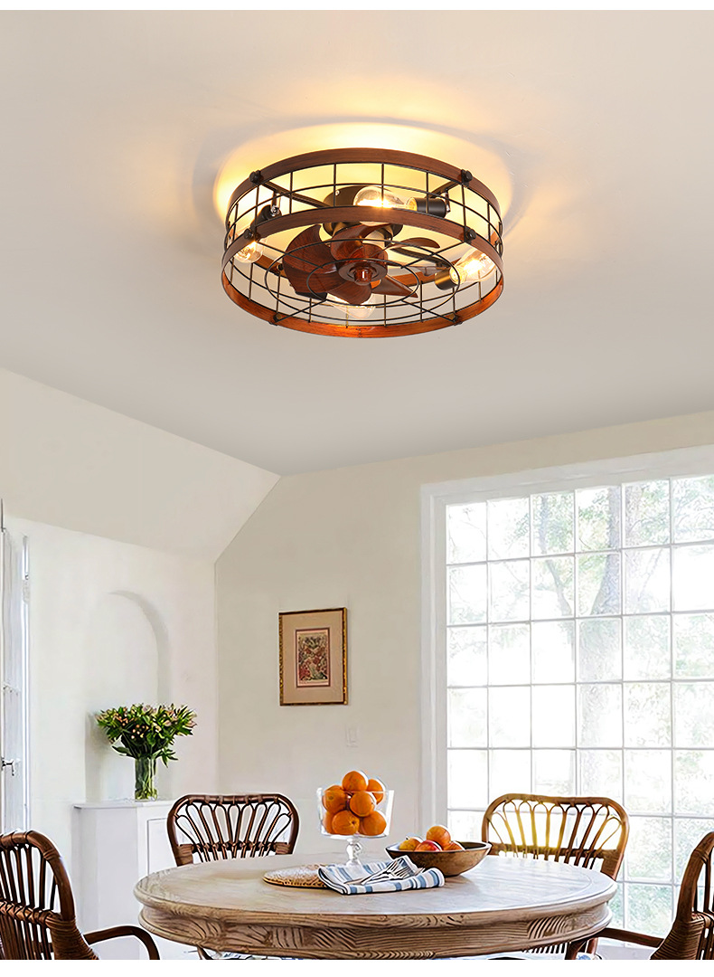 Iron ceiling fan light