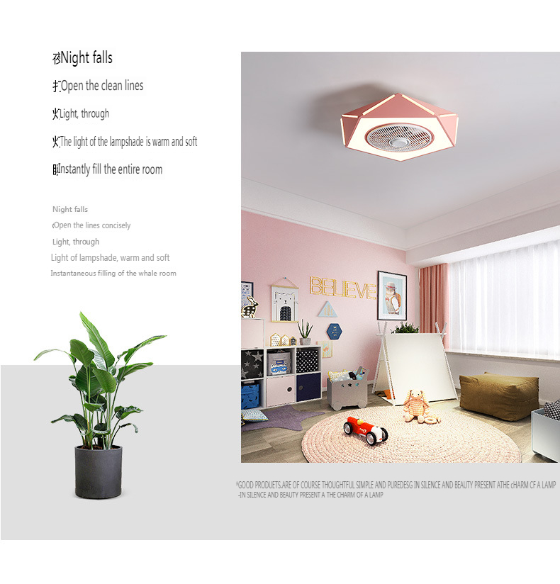 Children's ceiling fan light installation