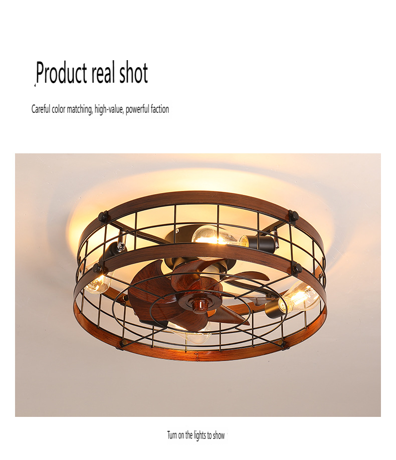 Iron ceiling fan light