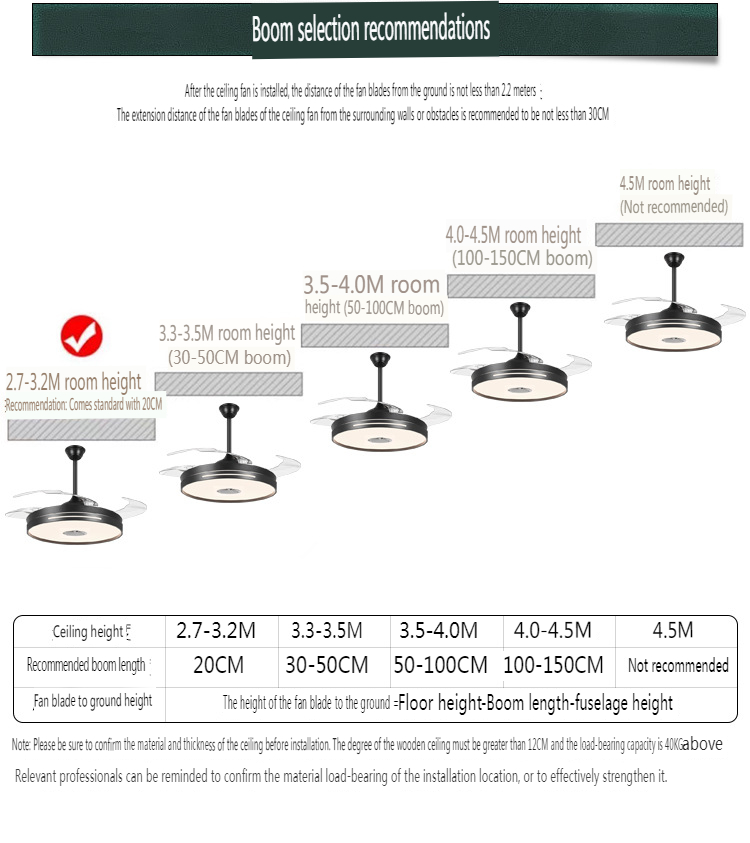 Modern Minimalist New LED Ceiling Fan Light