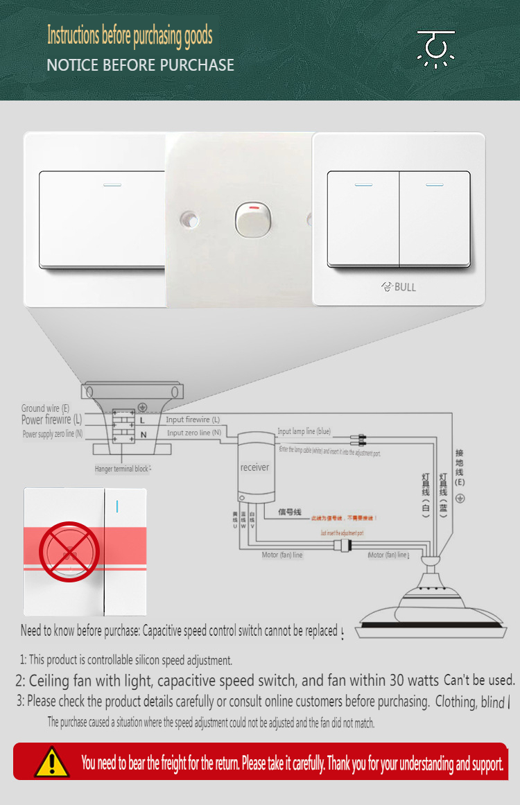 Modern Minimalist New LED Ceiling Fan Light