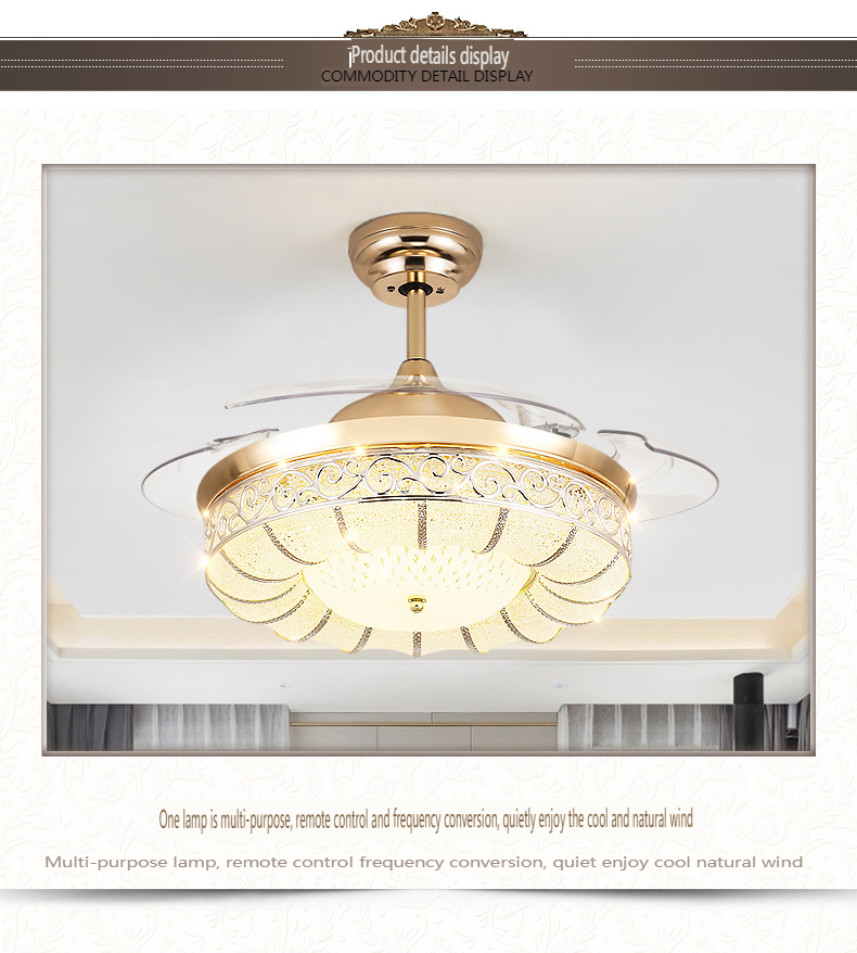 Gold Hidden Fan Light