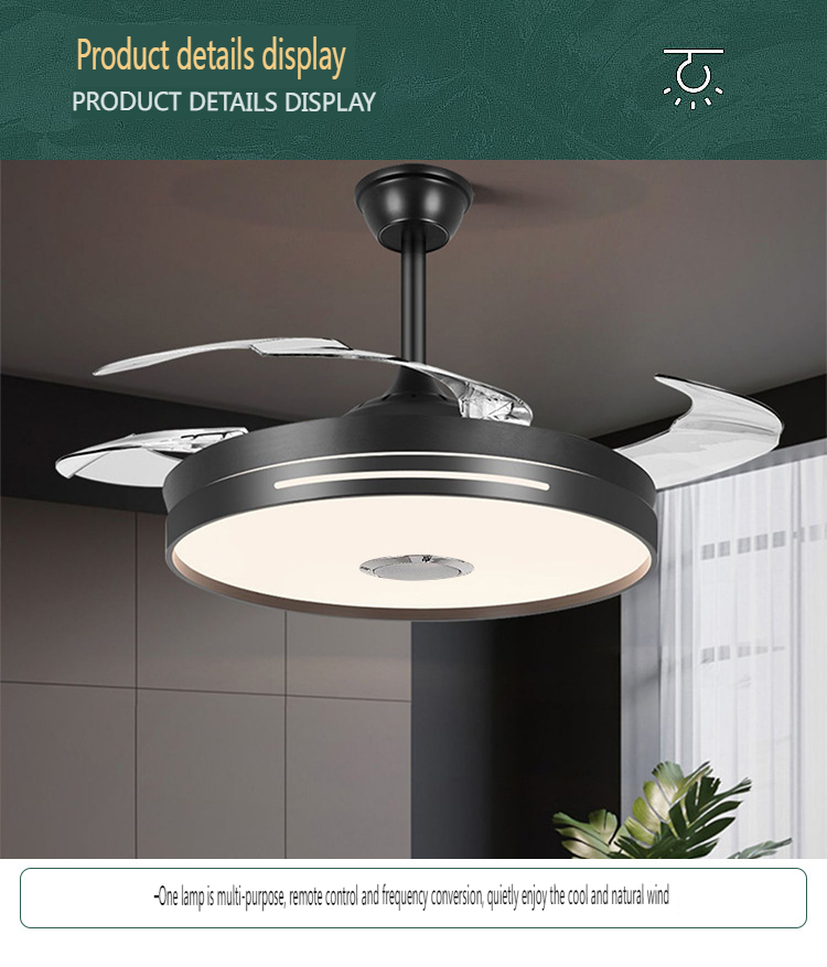 Modern Minimalist New LED Ceiling Fan Light