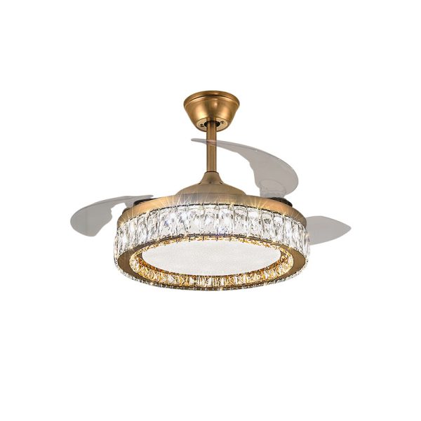 European Style Crystal Ceiling Fan Light