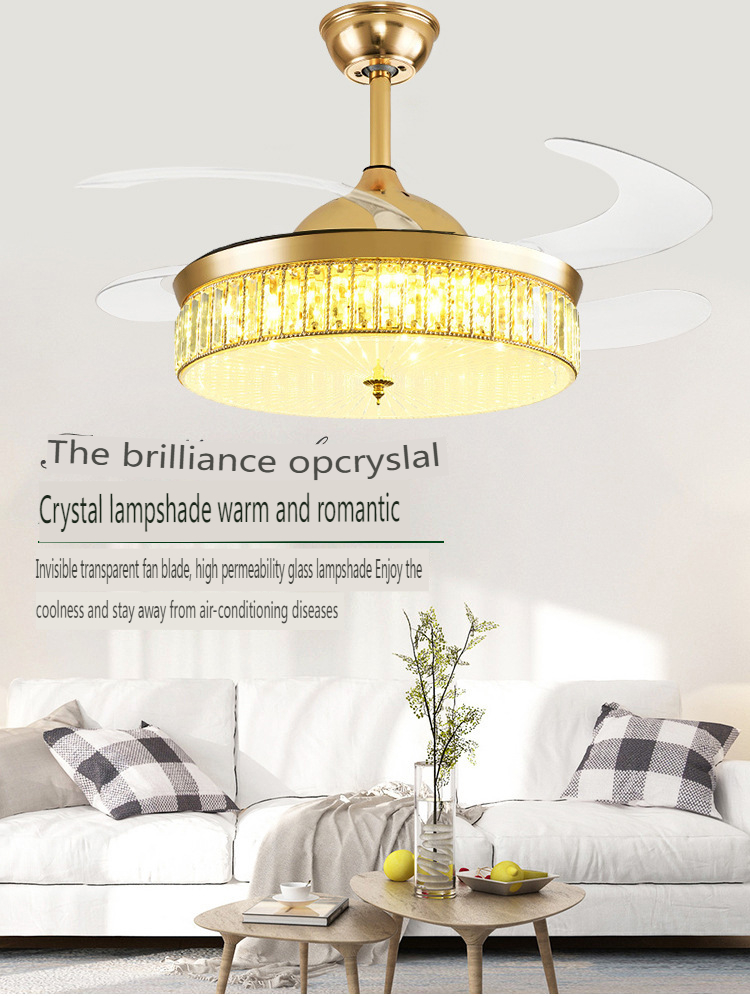 Crystal Ceiling Fan Light