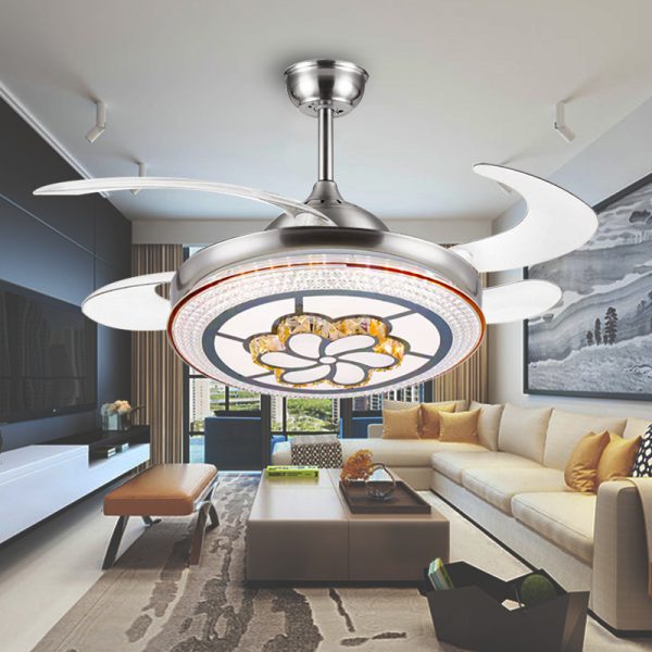 Luxury Invisible Ceiling Fan Light with Bluetooth