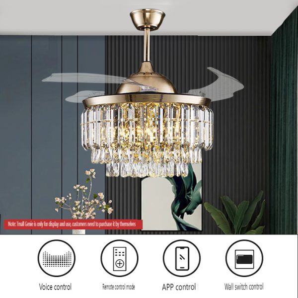 Nordic Style Living Room Invisible Ceiling Fan Light