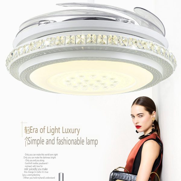 White LED Ceiling Light with Integrated Fan