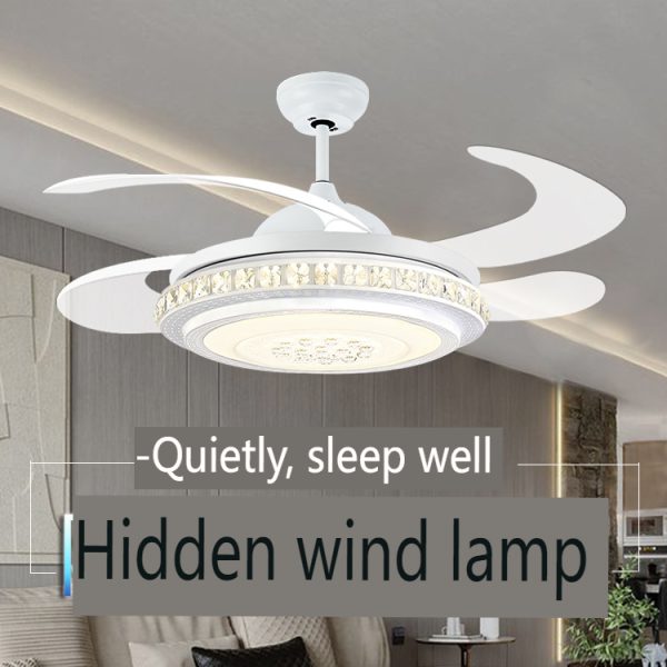 White LED Ceiling Light with Integrated Fan