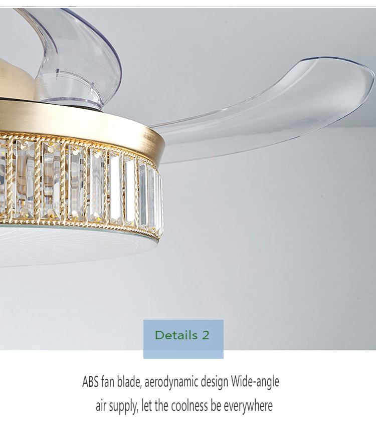 Crystal Ceiling Fan Light