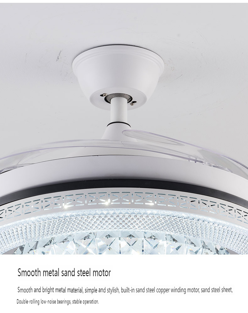 Luxury Invisible Ceiling Fan Light with Bluetooth