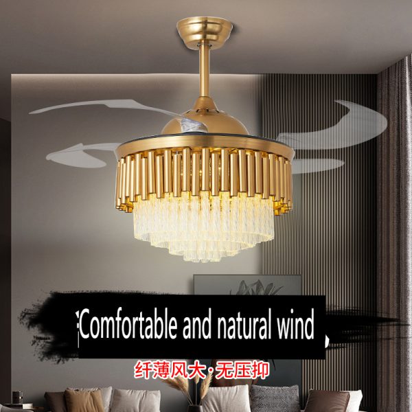 Smart Crystal Ceiling Fan Light