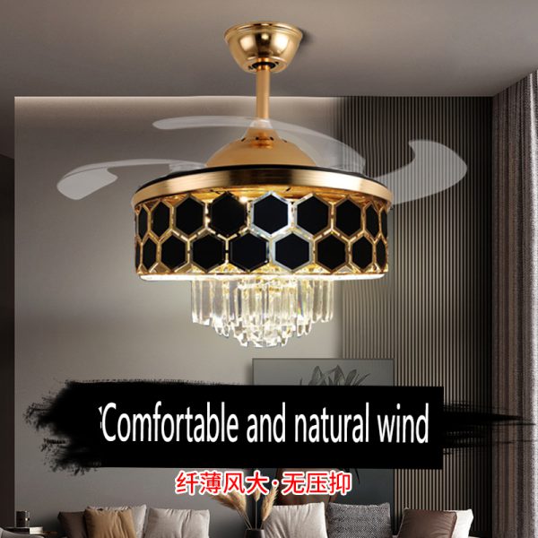 Crystal Chandelier Ceiling Fan with Variable Speed