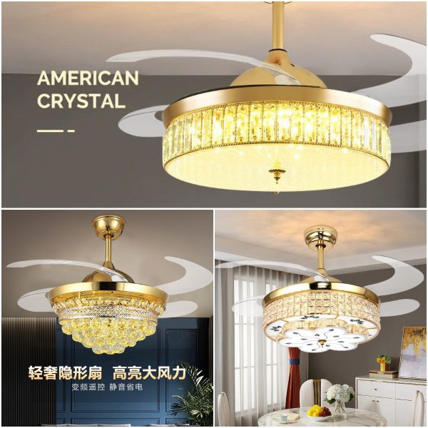 Crystal Ceiling Fan Light