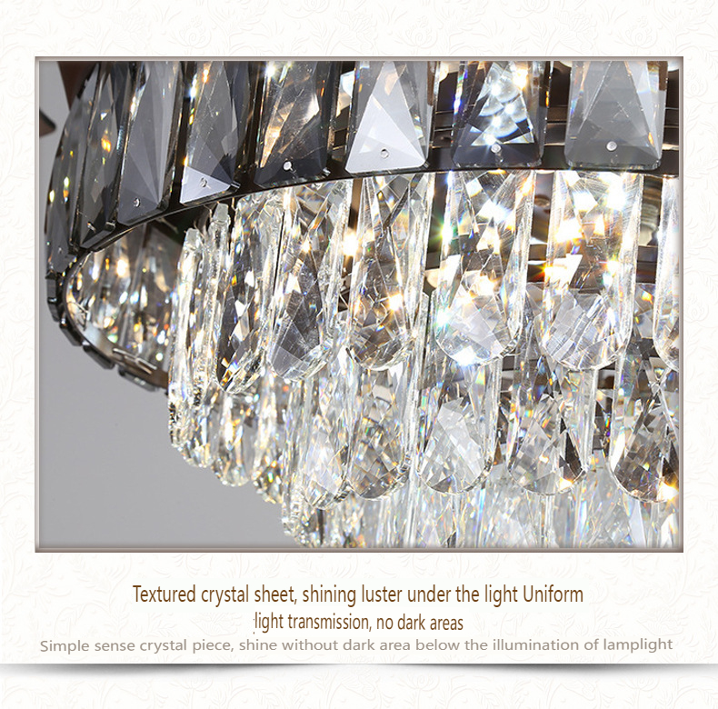 European Luxury Crystal Chandelier Ceiling Fan Light